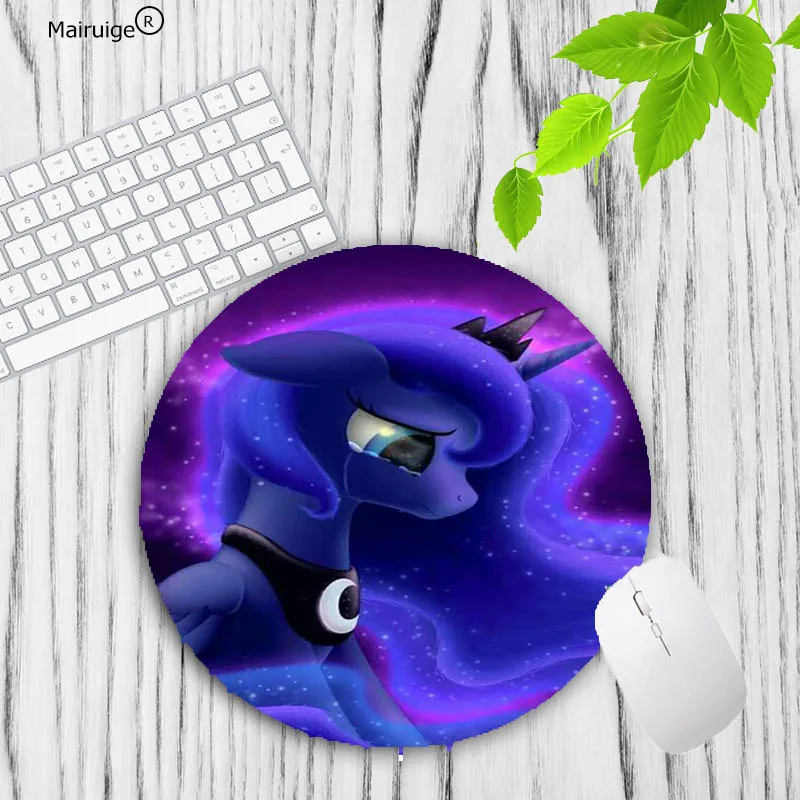 Mairuige My Little Pony компьютерная круглая коврик для мыши коврики для мыши украшают ваш стол нескользящая резиновая прокладка размер для 20X20 см 22X22 см