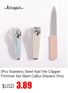 2Pcs Dual Sided Stainless Steel Metal Nail file Manicure Pedicure Tools Women Nail Art File Care Set 141mm*17mm& 151mm*17mm