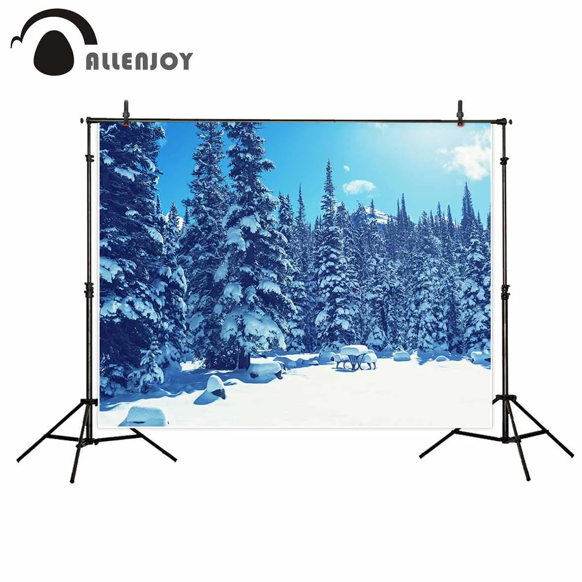 Allenjoy зимний сосновый фон Снежный пейзаж фотостудия средства для фото камеры |