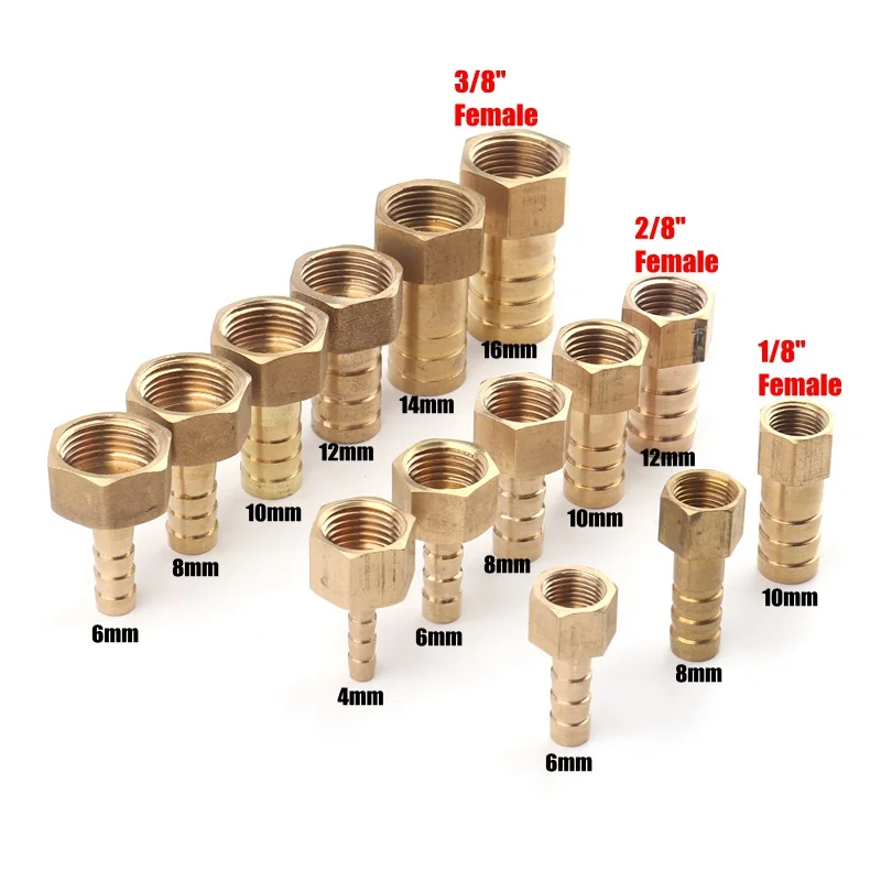 2 шт./лот 1/8 &quot2/8&quot 3/8 &quotгнездо 4-16 мм язычки латунные соединители ирригационный