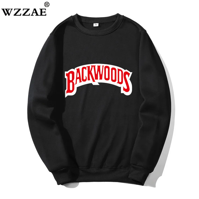 Новинка, худи с круглым вырезом, уличная одежда, Backwoods, толстовка с капюшоном, мужская мода осень-зима, хип-хоп худи, пуловер, толстовки - Цвет: Black