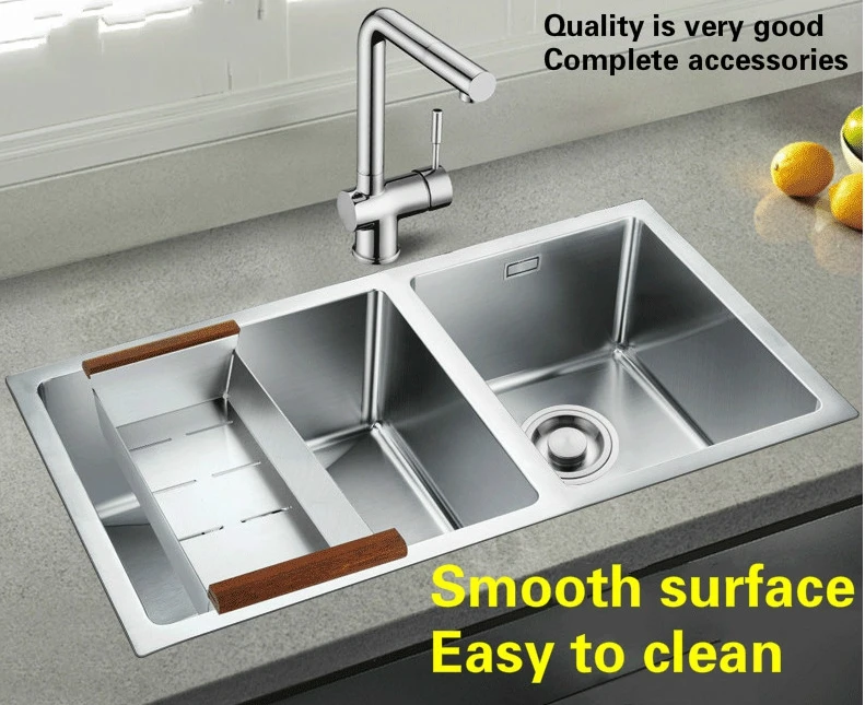 Бесплатная доставка кухонная раковина стандарт прочный 304 нержавеющая сталь