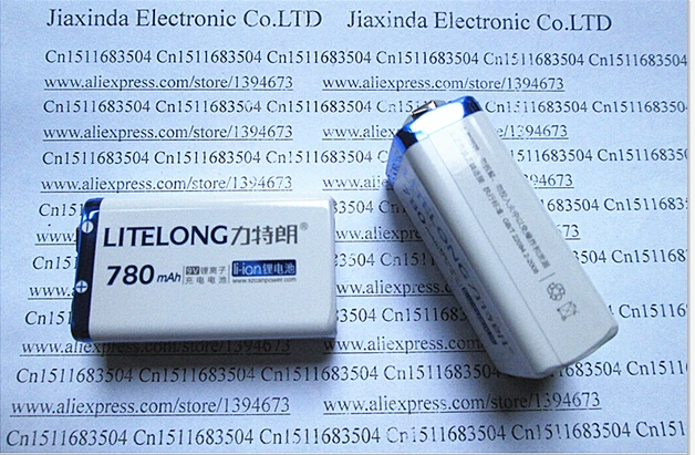 Litelong 9 В 780 мАч 9v780mah 6f22 аккумуляторная литиевая батарея мультиметр беспроводной