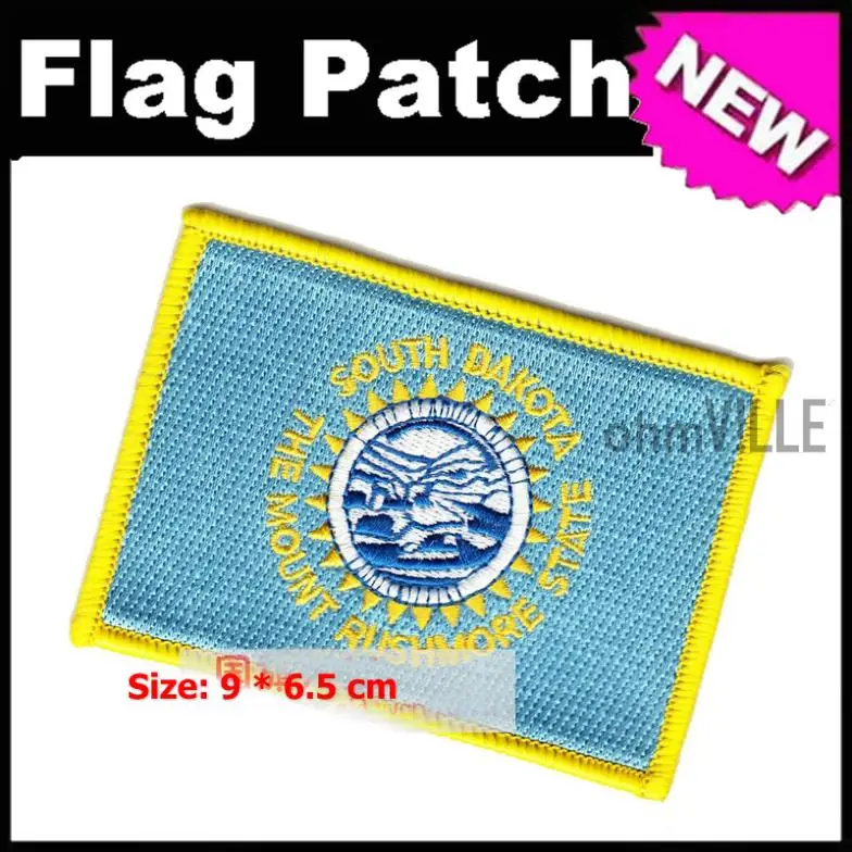 2016 патчи для одежды Fallout вышитые Флаг Южной Дакоты 100% гарантия качества железный