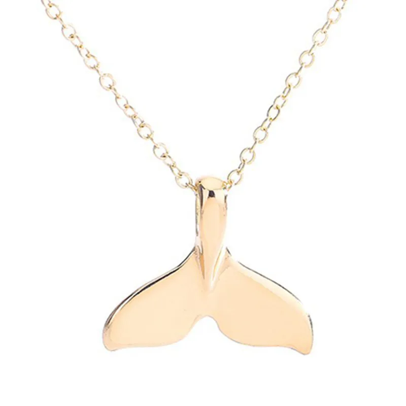 

2019 New Arrival Retro Women Whale Tail Fish Nautical Charm Mermaid Tail Pendant Necklace Jewelry 12.08