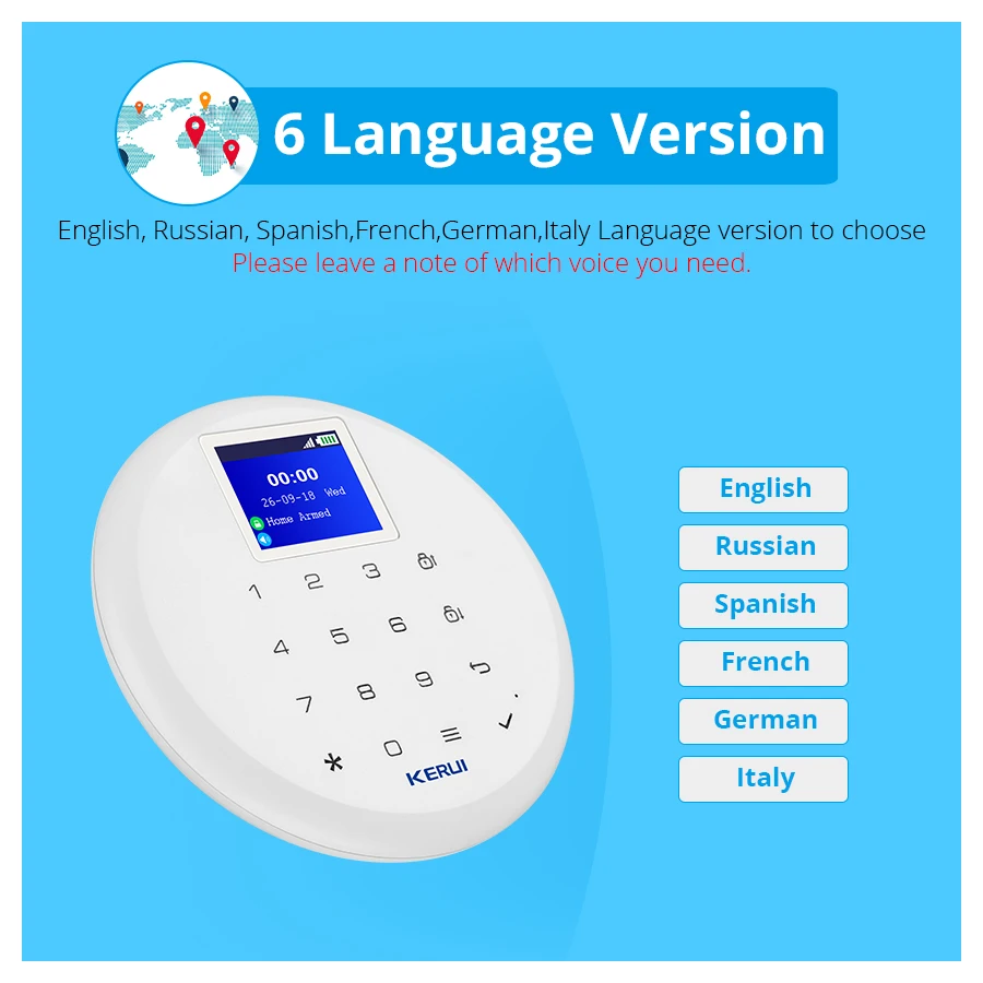 KERUI G17 Беспроводная GSM SMS Система охранной сигнализации IOS Android приложение