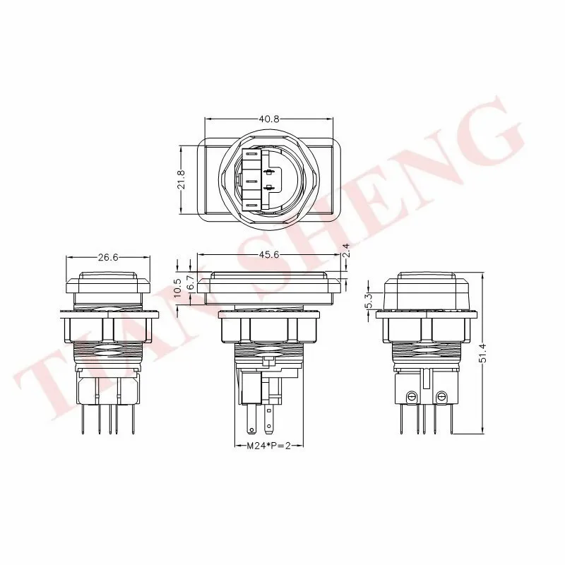 46*27mm Gaminator push button Rectangle LED Illuminated Push Button Rectangular buttons For Arcade Coin Machine | Спорт и