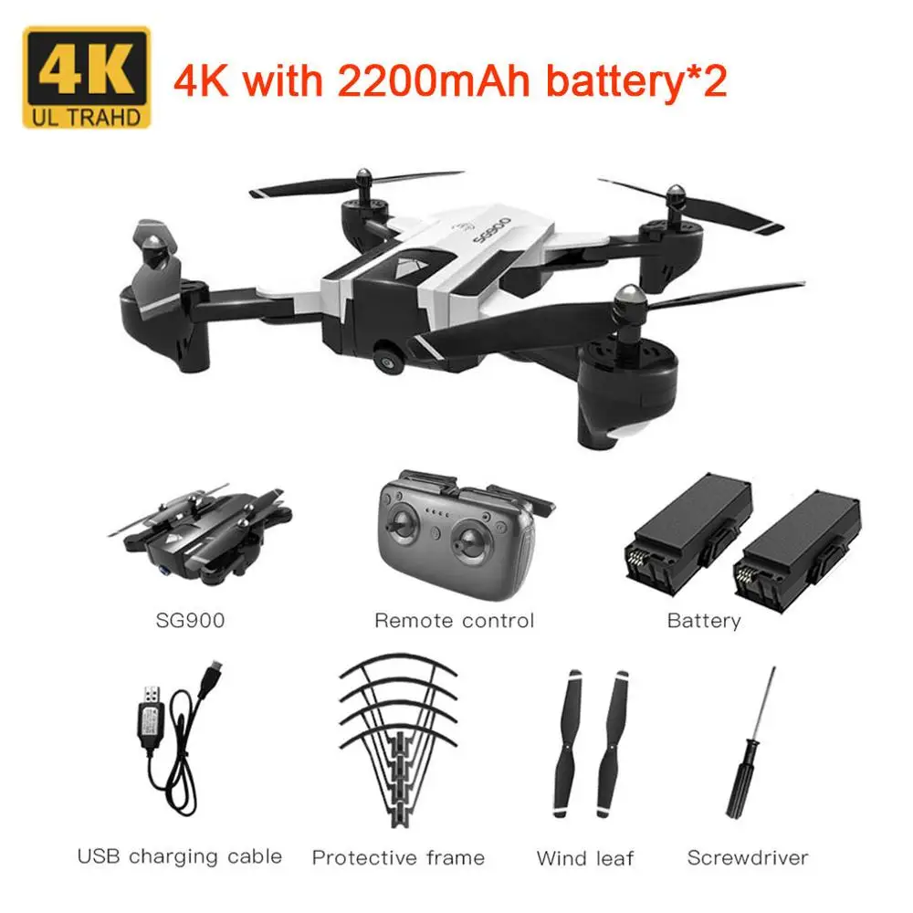 SG900 4K Дрон двойная камера HD 22mins полёт Профессиональный FPV RC gps Дрон фиксированная точка высота удержания Дрон VS gps SG900S - Цвет: SET 11
