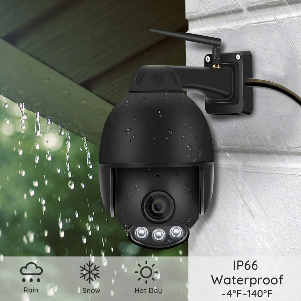 Ip камера 2MP 1080P 5X оптический зум Wifi PTZ водонепроницаемый датчик движения ночное
