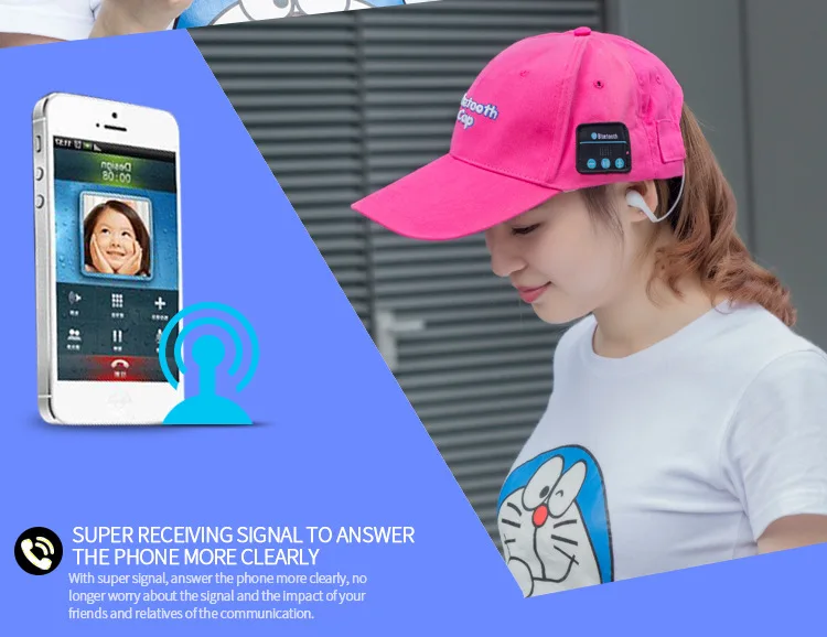 Унисекс Смарт Bluetooth шляпа от солнца бейсбольная Спортивная Кепка Беспроводная
