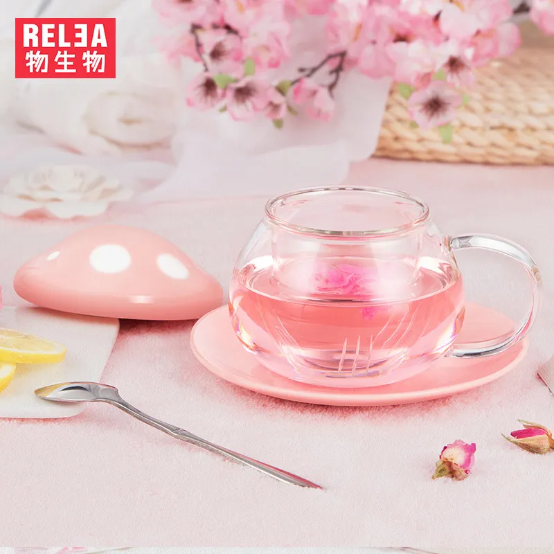 Термостойкий прозрачный стеклянный чайный кувшин 290 мл боросиликатный чайник с