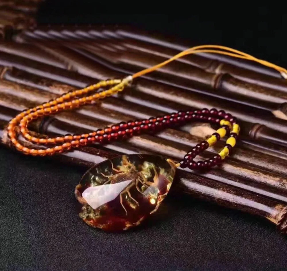 Тибетская подвеска с кулоном дракона силивер амберс настоящая фигурка скорпиона