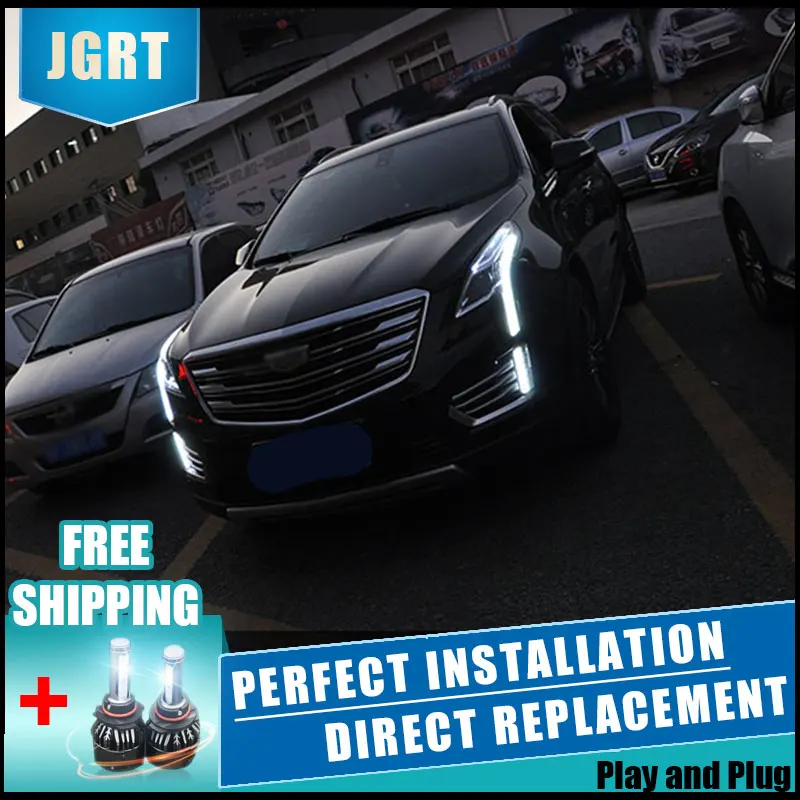 2 шт. светодиодный фары для Cadillac XT5 16 18 Автомобильный свет двойной ксеноновые