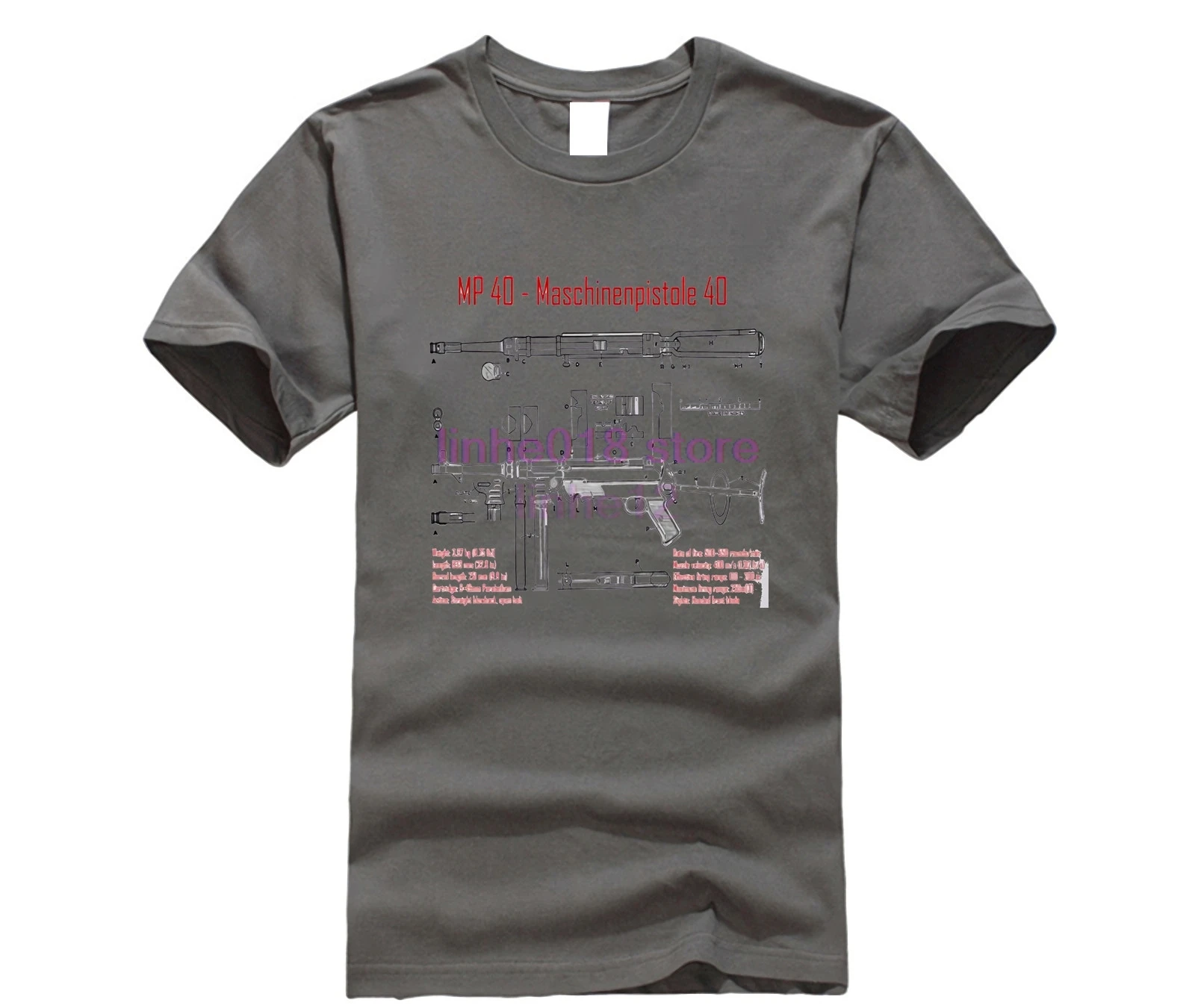 Men t shirt Wehrmacht MP40 Premium Black Landser Deutsches Reich Ruhm Ehre WW2 Soldaten Fashion Tops Clothing men | Мужская одежда