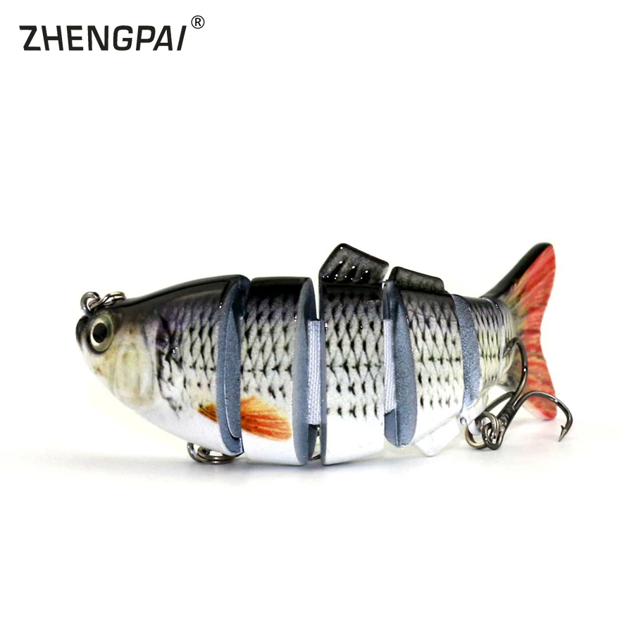 ZHENGPAI 10cm Fishing Lure 3D Eyes 6-Segment Lifelike Hard Crankbait With 2 Hook Baits Pesca Cebo | Спорт и развлечения