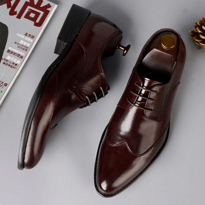 Лидер продаж Мужские модельные туфли в стиле дерби обувь ручной работы из