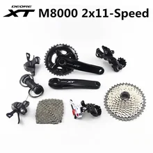 SHIMANO DEORE XT M8000 Группа Комплект 28-38T 26-36T 170 175 мм шатун горный велосипед Группа Комплект 2x11 скорость 40T 42T 46T M8000 22 скорости