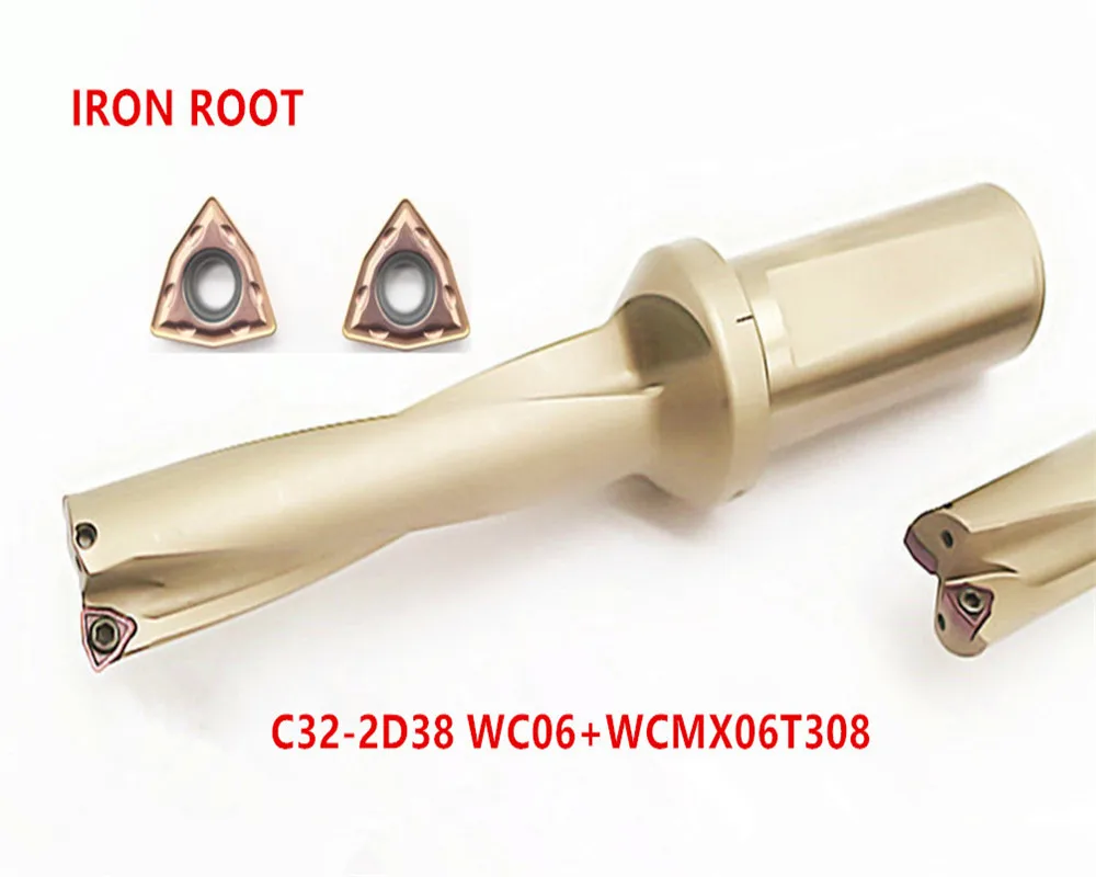 

New1P C32-2D38 WC06 U drill indexable drill + 2P WCMX06T308-FZ 6115 insert