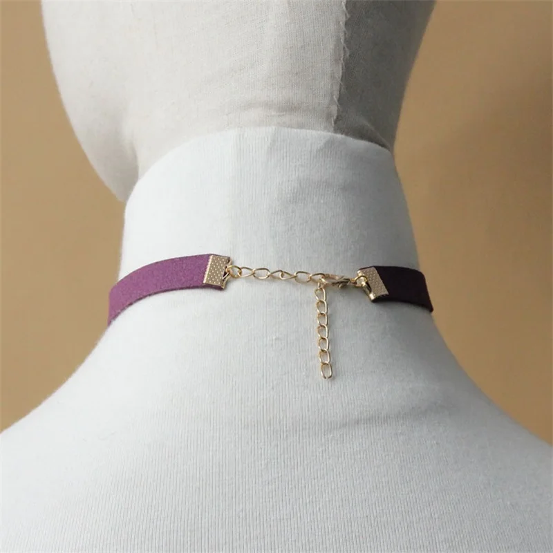 YiYaoFa Choker Necklace Fashion Jewelry Purple Ribbon Woman Collar Jewelry Women Neck Accessories Chokers Collar Necklace JL-243