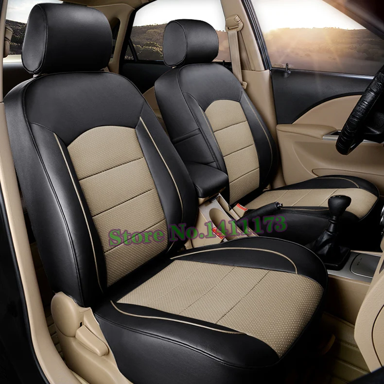 CARTAILOR прочный бежевый кожа кожаный чехол автокресла для Toyota Fortuner чехлы и аксессуары кожзам мест протектор