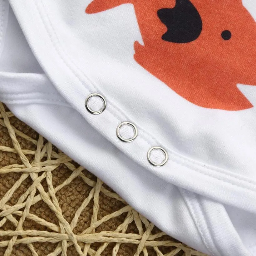 New high quality newborn Infant Baby Girls Boys Letter Fish Short Sleeve Clothes Jumpsuit Romper Breathable comfortable | Детская одежда