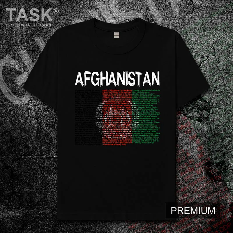 Afghan AFG Мужская футболка Новые Топы футболка с коротким рукавом Одежда Толстовка национальная команда страна Летняя мода Новинка - Цвет: 021-Black
