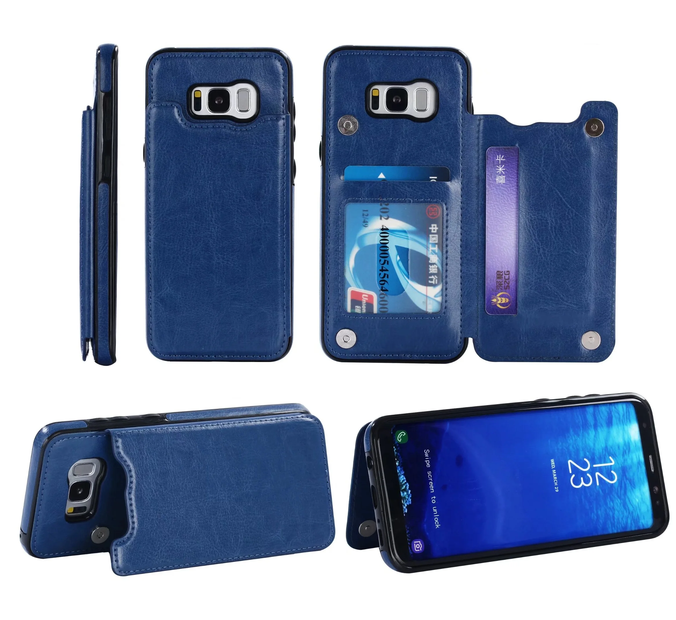 Slim Leather Wallet Credit Card Holder Stand Cover for IPhone X XR XS MAX 8 7 6 Samsung Galaxy S7 Edge S8 S9 Plus Note 9 Case |
