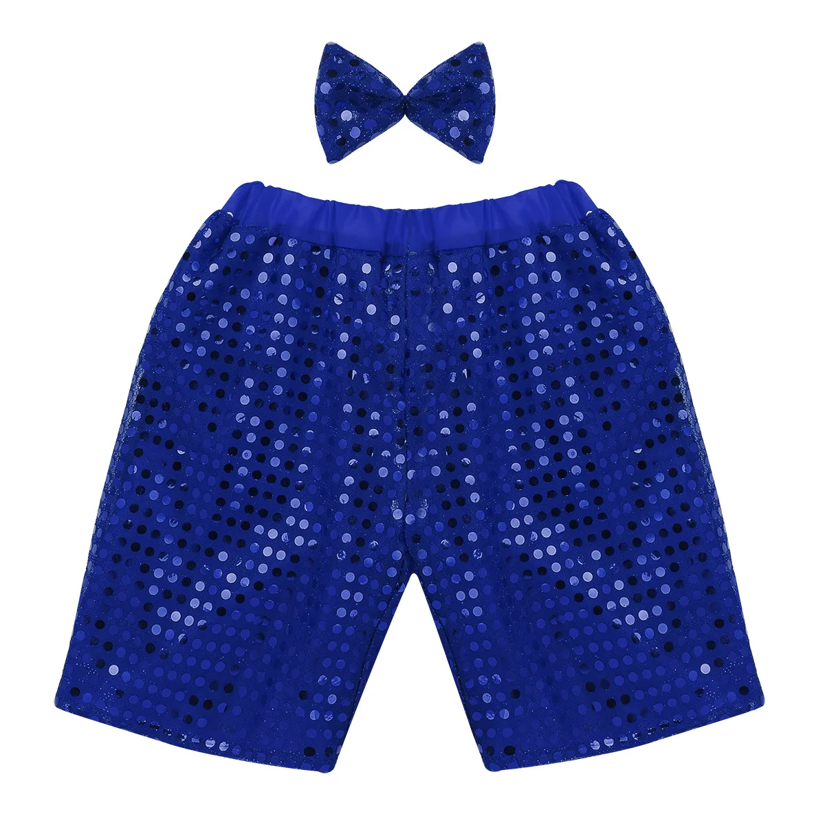 iEFiEL Fashion Unisex Kids Boys Girls Shorts Glittery Sparkly Sequined with Bow for Choir Jazz Dance Stage Performance | Мать и ребенок