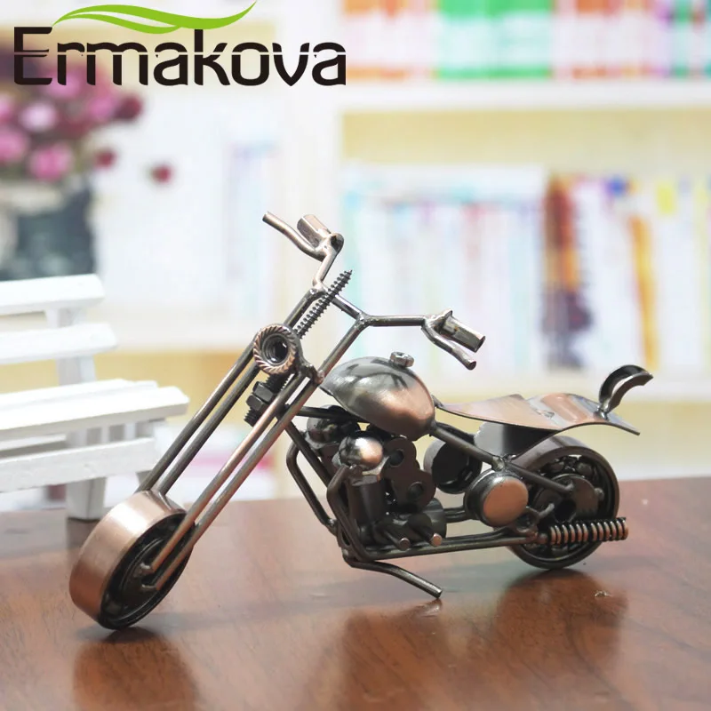 Винтажная модель мотоцикла ERMAKOVA 5 стилей ретро фигурка мотора железный мотоцикл