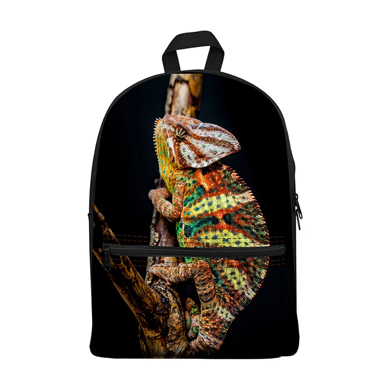 Backpack For Teens Fashion Lizard Backpack  3D Custom Print School Backpacks Fluffy School Bags For Boys Girls