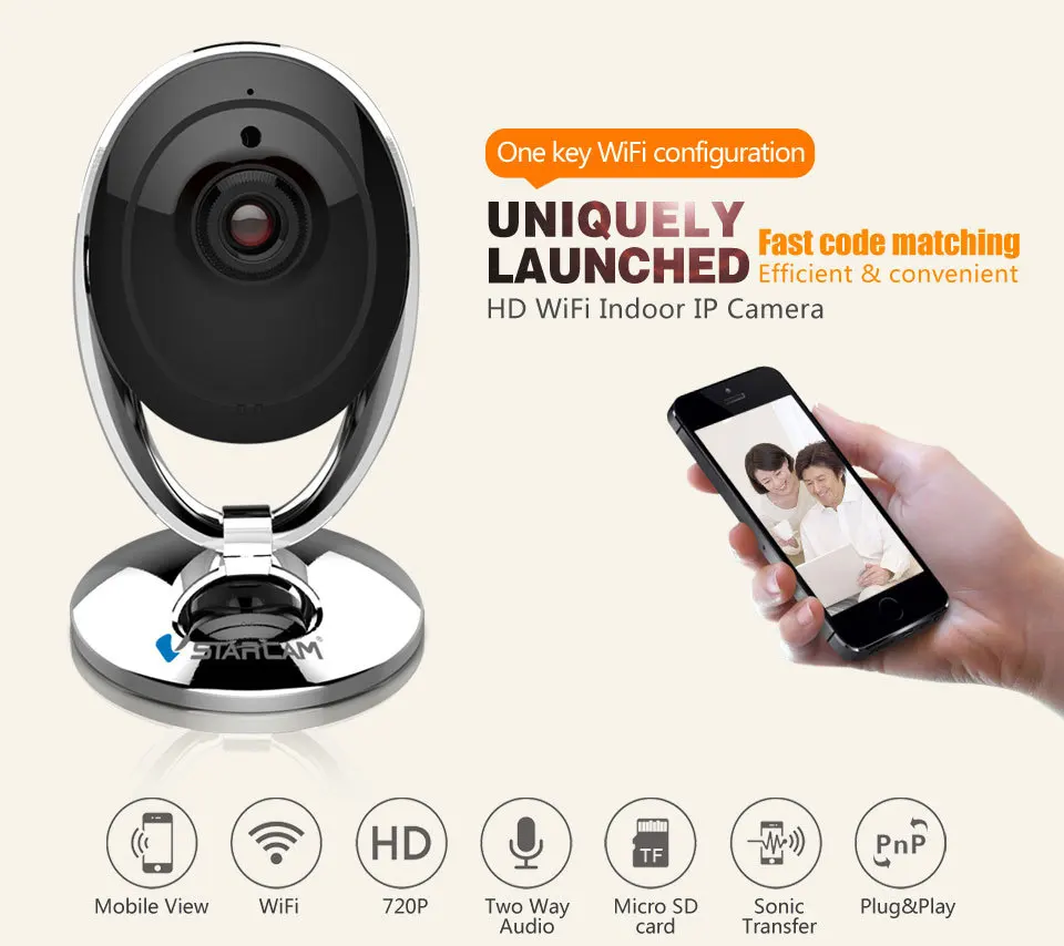 C93 Vstarcam Ip-камера Двойной ик-cut HD 720 P Мини CCTV Безопасности Беспроводной Сети Крытый