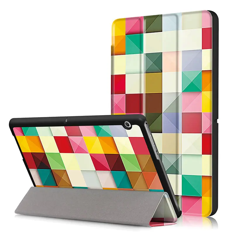 Чехол для huawei MediaPad T3 10 AGS-W09 AGS-L09 AGS-L03 9," обложка чехол Funda для чехол для игровой площадки 2 9,6 Тонкий флип чехол+ Защитная пленка на экран+ подставка для ручек - Цвет: D017