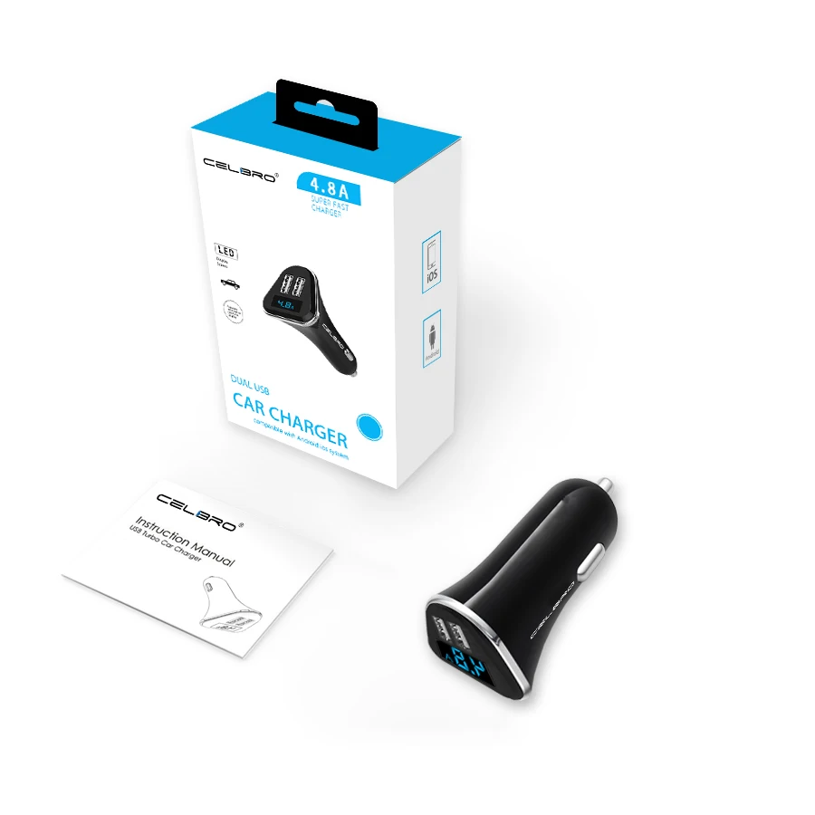 Автомобильное зарядное устройство для телефона с двумя мини USB адаптер 2 портами