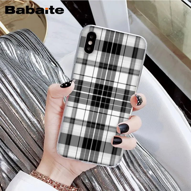 Babaite клетчатый чехол для телефона Apple iPhone 8 7 6 6S Plus X XS MAX 5 5S SE XR Чехол для мобильного телефона s - Цвет: A14