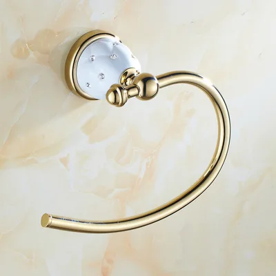 Роскошный хрустальный Золотой держатель для ванной комнаты бумажных полотенец