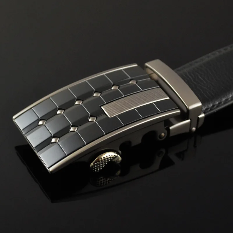 KAWEIDA Rivets shape Metal Automatic Buckle Belt genuine leather belt Kemer men business High Quality | Аксессуары для одежды