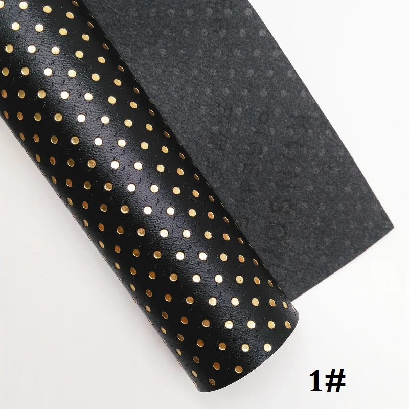 1 Glitterwishcome 21X29 см A4 размер винил для бантов тиснение золотые точки и звезды кожа Fabirc искусственная кожа листы для бантов, GM026B - Цвет: 1