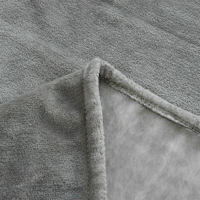 Brand home textile gray coral fleece fabric blanket for sofa warm bedspread cover on the bed LREA | Дом и сад