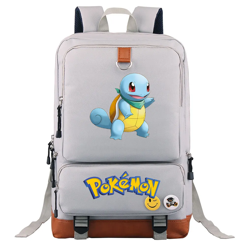 09 Аниме Сквиртл Пикачу Charmander Gengar мальчик девочка школьная сумка для женщин рюкзак для подростков школьные сумки холст для мужчин студенческий рюкзак - Цвет: 09