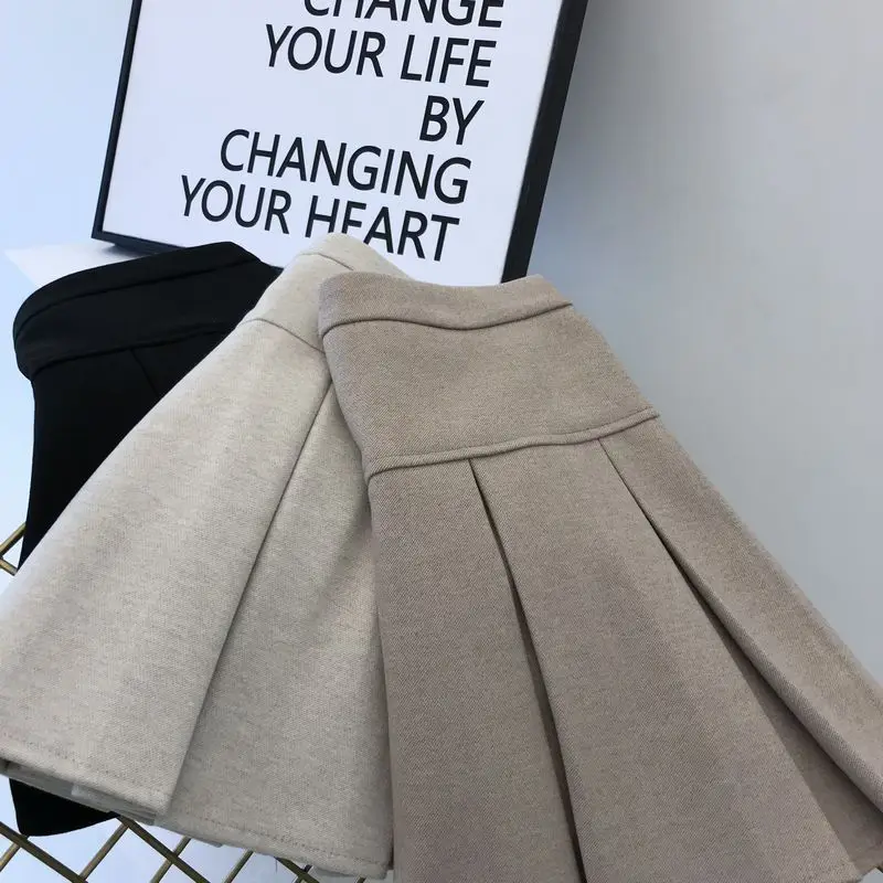 Повседневные юбки из натуральной шерсти длинная юбка трапециевидной формы