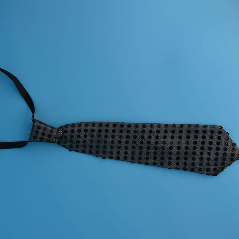 tie black Светящийся галстук для мужчин и женщин мигающий светящийся галстук-бабочка светодиодный мигающий Блестки светящийся День рождения Свадебные украшения - Цвет: tie black