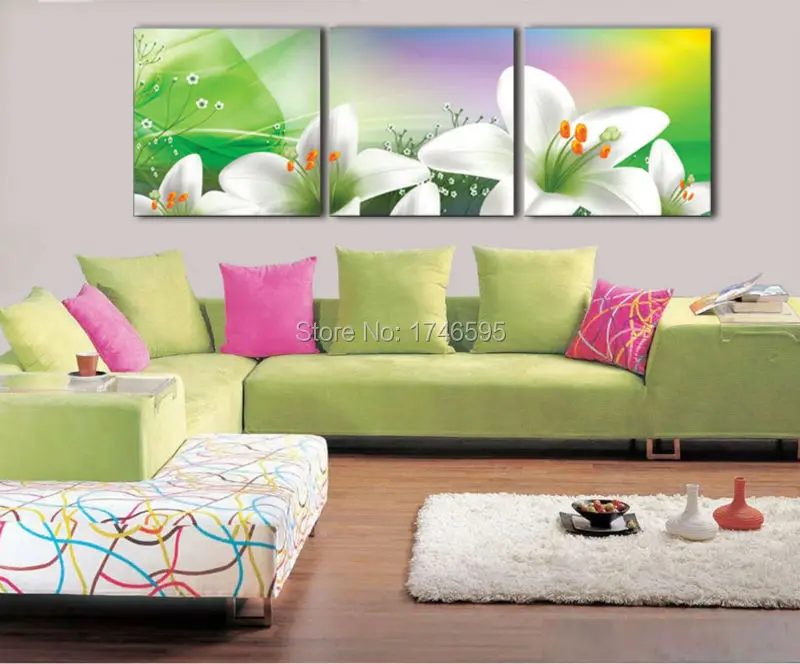 Большие размеры 3 шт. гостиная спальня домашнего декора стен дикие белые