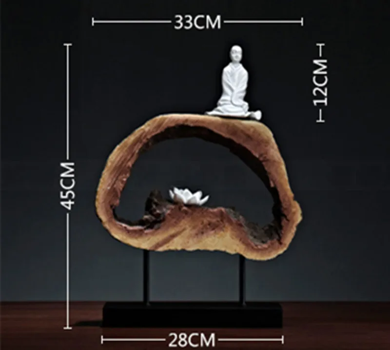 Elegant Zen Decoration Traditional Chinese Foyer Home Decorations Model Buddhist Monk Soft Accessories Special Decor | Дом и сад