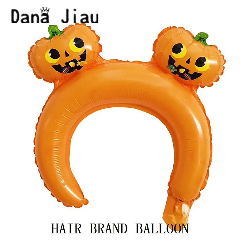 dana jiau NEW HAPPY Halloween party decoration helium air foil balloon pumpkin ghost Pirate Ship hair brand sorceress toy sale