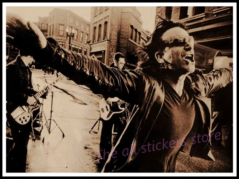 Плакат U2. Ирландия Декор для дома плакат. Постер из крафт бумаги с музыкой в виде