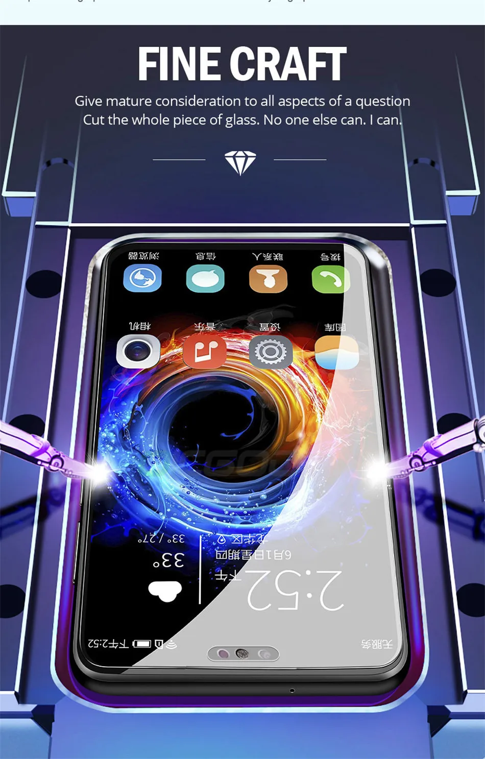 OICGOO 1-3 шт закаленное стекло для huawei Honor 10 20 Lite 20i Защитное стекло для экрана для Honor 8x 8c 8s 8a 7a 7c 20 Pro стекло