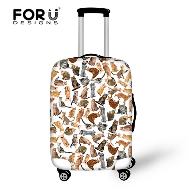 FORUDESIGNS/чехол с Мопсом для путешествий, защитный чехол для багажа, чехол с 3D принтом для собак, чехлы для путешествий, эластичный чехол для 18-30 дюймов - Цвет: CC3481L