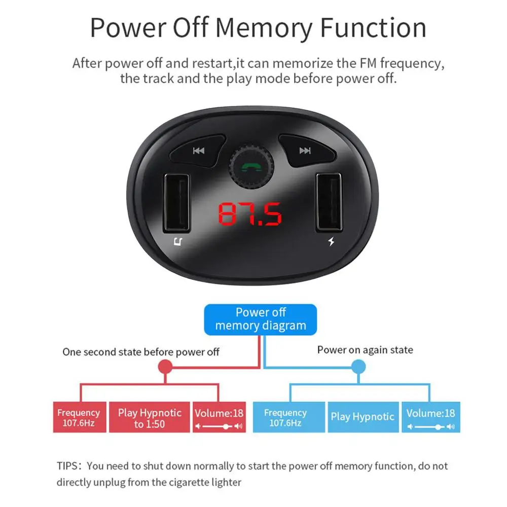 Автомобильное зарядное устройство с Bluetooth 12 24 В USB fm передатчик беспроводной