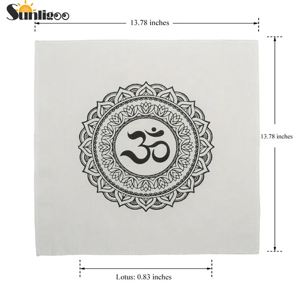 Cotton Cloth Lotus 1 Sunligoo цветок жизни/хлопковая ткань лотос с символ ом Сакральная Геометрия Кристалл сетки алтарь ткань, исцеление духовного рейки мета - Цвет: Cotton Cloth Lotus 1