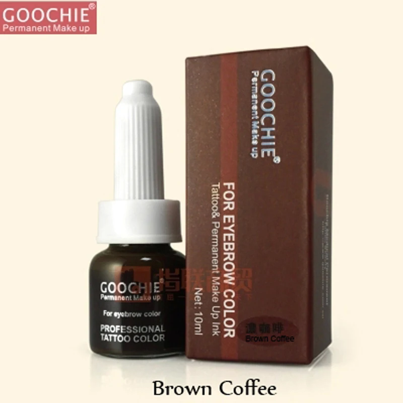 Перманентный макияж чернил пигмент для бровей коричневый кофе пигментного